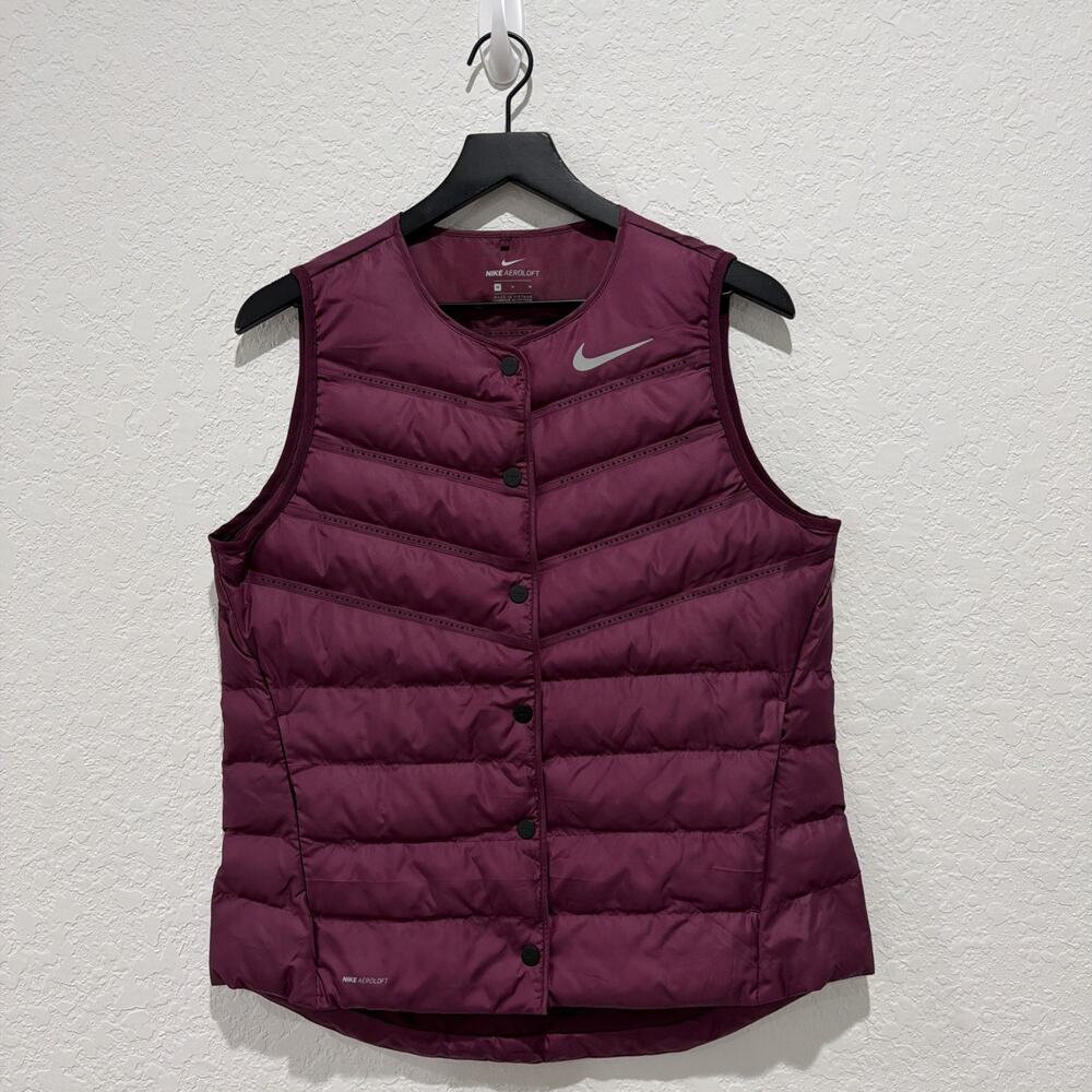 Nike Aeroloft Snap Button Lightweight Puffer Vest Size Medium